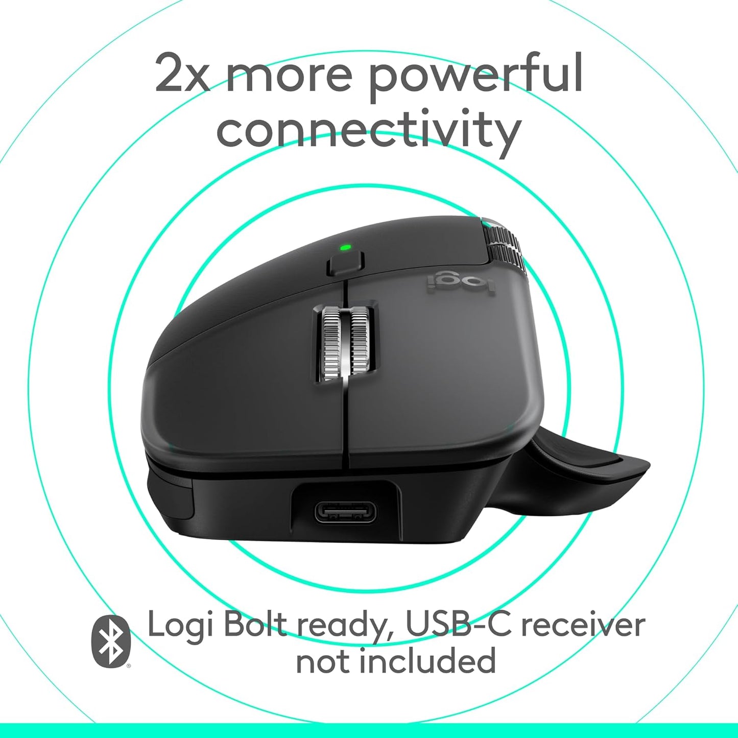 Logitech MX Master 4 for Mac, Ergonomic Bluetooth Mouse with Advanced Performance Haptic Feedback, Ultra-Fast Scrolling, USB-C Charging, MacOS, iPadOS, Windows - Space Black
