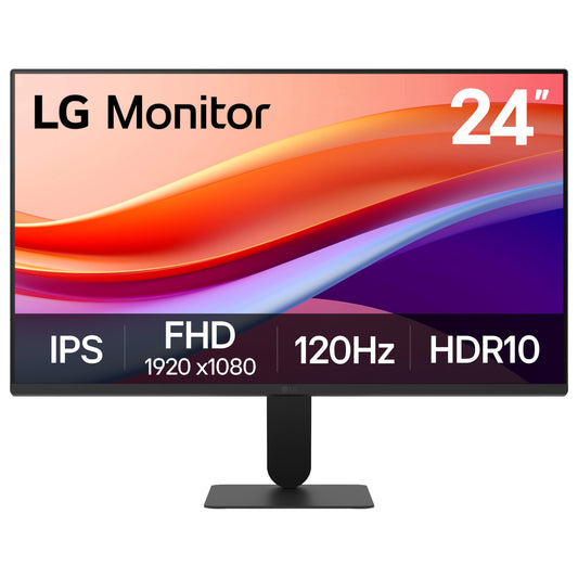 LG 24U411A-B 24-inch Full HD (1920 x 1080) IPS Computer Monitor, 120Hz, HDR10, Reader Mode, Flicker Safe, HDMI, Slim Stand Base, Black