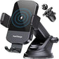 Wireless Car Charger, 15W Fast Charging Auto Clamping Phone Holders for Your Car Phone Mount fit for iPhone 17 16 15 14 13 12 Pro Max 11 XR XS, for Samsung Galaxy S25 Ultra S24 S23, Black