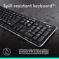 Logitech K270 Wireless Keyboard for Windows, 2.4 GHz Wireless, Full-Size, Number Pad, 8 Multimedia Keys, 2-Year Battery Life, Compatible with PC, Laptop, Black