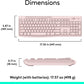 Logitech MK270 Wireless Keyboard and Mouse Combo for Windows, 2.4 GHz, 8 Multimedia Keys, PC, Laptop, Wireless Keyboard Compact Mouse Combo - Rose