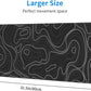 Large Gaming Mouse Pad Black Topographic Contour Mouse Pad Extended XL Long Mousepad Big Desk Mat with Stitched Edges & Nonslip Rubber Base for Company Office Work, 31.5 X 11.8 Inch