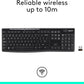 Logitech K270 Wireless Keyboard for Windows, 2.4 GHz Wireless, Full-Size, Number Pad, 8 Multimedia Keys, 2-Year Battery Life, Compatible with PC, Laptop, Black