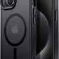 Tigowos Magnetic for iPhone 15 Case Drop Resistant Matte Skin Feeling Back Cover Shockproof Slim Fit for iPhone 15 Phone Case，Matte Black