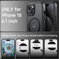 Tigowos Magnetic for iPhone 15 Case Drop Resistant Matte Skin Feeling Back Cover Shockproof Slim Fit for iPhone 15 Phone Case，Matte Black