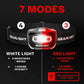 LED Headlamp 2-pack Battery Powered (AAA) | Head Lamp for Running Hunting Camping Fishing Hiking with Red Light and Adjustable Headband - Bright Forehead Headlamp 7 Modes (Batteries Not Included)