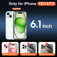 Temdan for iPhone 15 Case & iPhone 14 & iPhone 13 Case Clear with Screen Protector, Compatible with Magsafe, Anti-Yellowing, Military-Grade Protection, Shockproof Slim Magnetic Phone Case Cover