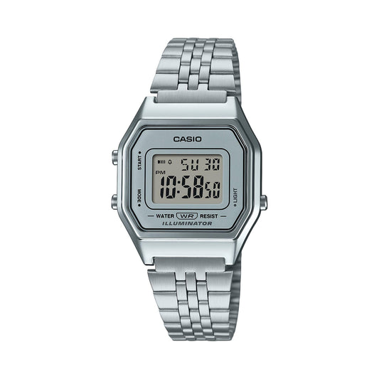 Casio Women's Digital Watch with Stainless Steel Strap - LA680WA