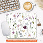 Square Mouse Pad Beautiful Flowers Plants, Personalized Premium-Textured Custom Mouse Mat Design, Washable Mousepad Cloth, Non-Slip Rubber Base Computer Mouse Pads for Wireless Mouse