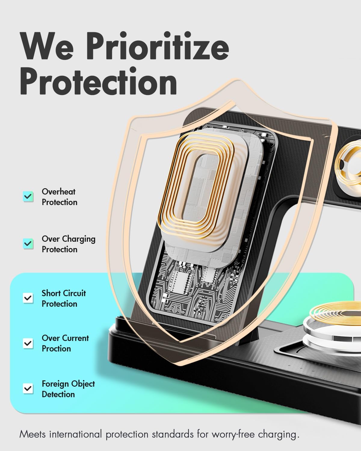 3-in-1 Wireless Charging Station for Apple – iPhone, Apple Watch & AirPods Charger Stand