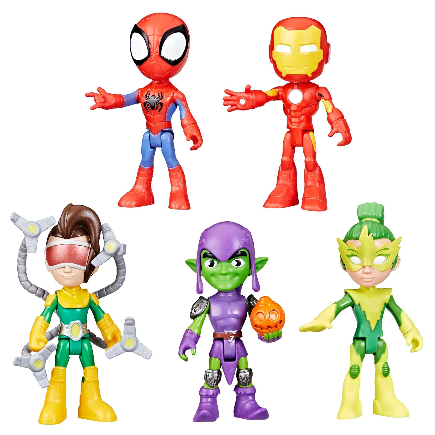 Spidey and his Amazing Friends Hasbro Marvel, Friends & Foes Pack, 5 Action Figures, 4-Inch, Preschool Super Hero Toys for Kids Ages 3 and Up ( Exclusive)
