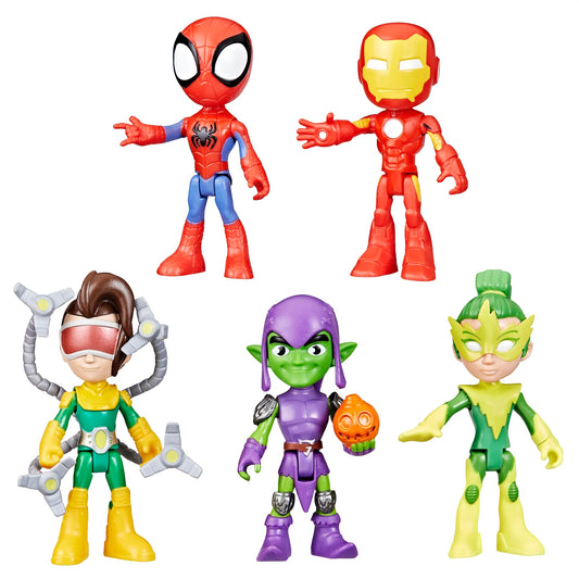 Spidey and his Amazing Friends Hasbro Marvel, Friends & Foes Pack, 5 Action Figures, 4-Inch, Preschool Super Hero Toys for Kids Ages 3 and Up ( Exclusive)