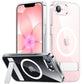 SPIDERCASE Magnetic for iPhone 17e Case for iPhone 16e Case, with [3 Stand Ways] [Military Grade Drop Protection] Invisible Stand Shockproof Slim Case for iPhone 17e/16e 6.1 inch, Clear