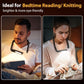 Neck Reading Light Book Lovers Gifts, Rechargeable 2000mAh 10-80Hrs Eye-friendly Wide Lamp Book Light, Birthday Valentines Day Gifts for Him Men Women Readers, Camping Knitting Crochet Accessories