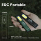 WARSUN Compact Multi-Mode Pocket LED Flashlight - 675LM, USB-C Rechargeable, IPX4, Dual Material, Red/Blue Strobe, for Everyday Carry & Travel