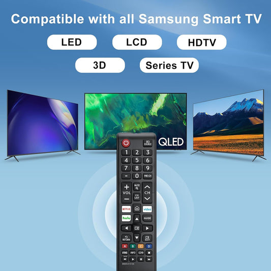 Universal Replacement Remote for Samsung TV, Pack of 2 Compatible with Samsung Smart LED LCD HDTV