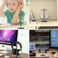 New bee Headphone Stand Headset Holder Earphone Stand with Aluminum Supporting Bar Flexible Headrest ABS Solid Base for All Headphones Size (Black)