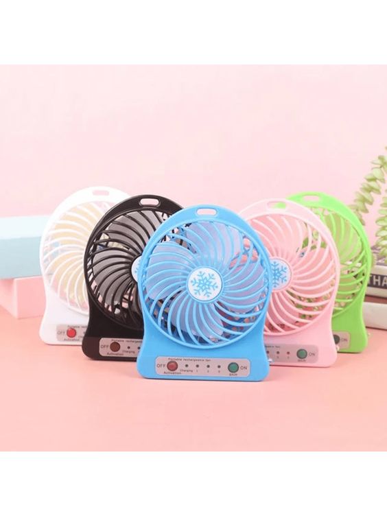 Portable Rechargeable LED Light Fan Desk USB Charging Air Cooler 3 Mode Speed Regulation LED Function Cooling