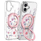 Loheckle for iPhone 17 Case with Stand- Compatible with MagSafe Women Girls Cute Clear Girly Aesthetic Unique Design Soft TPU Magnetic Ring Phone Cover for Apple 17, Purple Flower