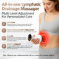 Lymphatic Drainage Massager, Anti Cellulite Massage Tool White 4-in-1 Heat Light Vibration, Suitable for Legs Arms, Abdomen, Helps Eliminate Cellulite Stretch Marks, Leaving Skin Smooth