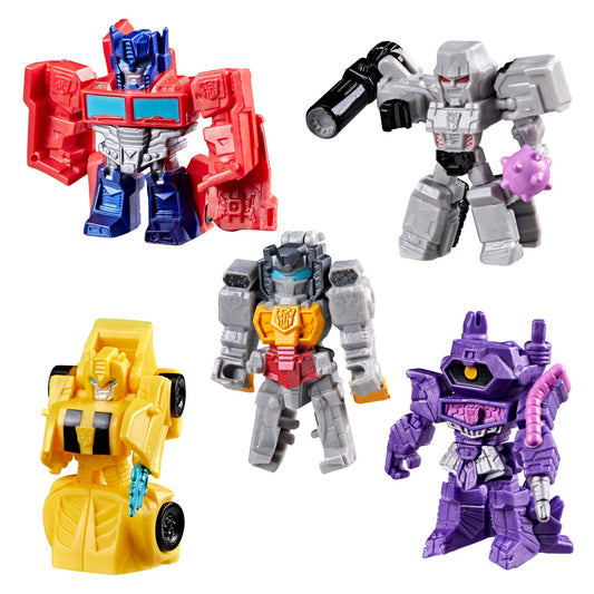 Transformers Tiny Turbo Changers 1.5" Mini Action Figures, Set of 5 Collectible Characters, Robot Toys for Ages 5+