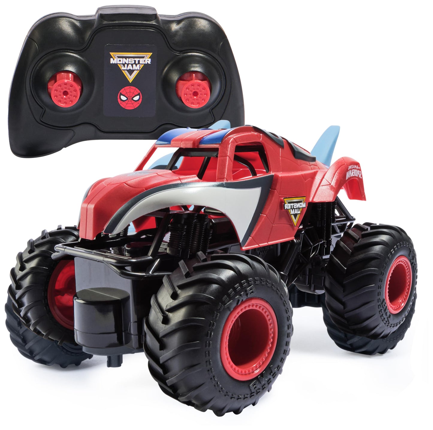 Monster Jam Marvel Spider-Man RC Monster Truck 1:24 Scale Vehicle | Includes 1 RC Truck & Controller, Race in Heroic Adventures, Easy to Drive for Imaginative Play, Toys for Ages 4 and Up