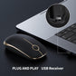 VssoPlor Wireless Mouse, 2.4G Slim Portable Computer Laptop Mouse with Nano Receiver Quiet Silent Optical Mice for Notebook, PC, Laptop, Computer-Black and Gold