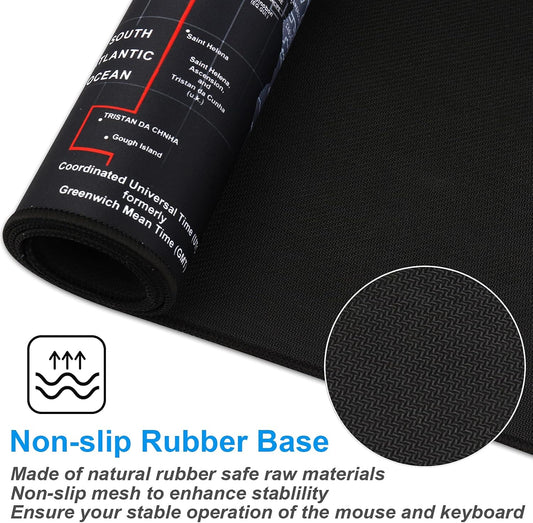 XXL Professional Large Mouse Pad & Computer Game Mouse Mat (35.4x15.7x0.1IN, Map) (90 * 40 Map)