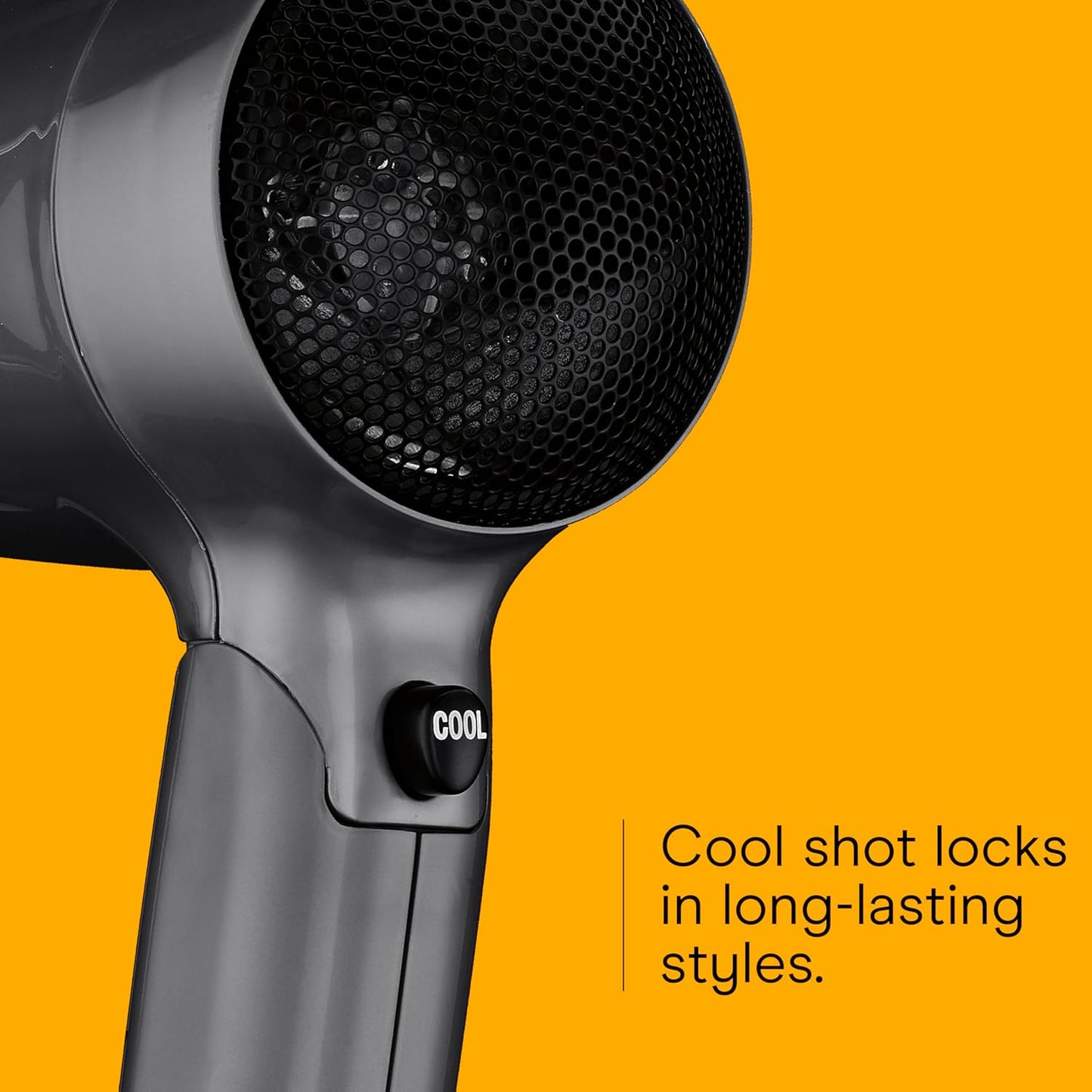 Conair Travel Hair Dryer with Dual Voltage, 1875W Compact Blow Dryer with Folding Handle, Gray