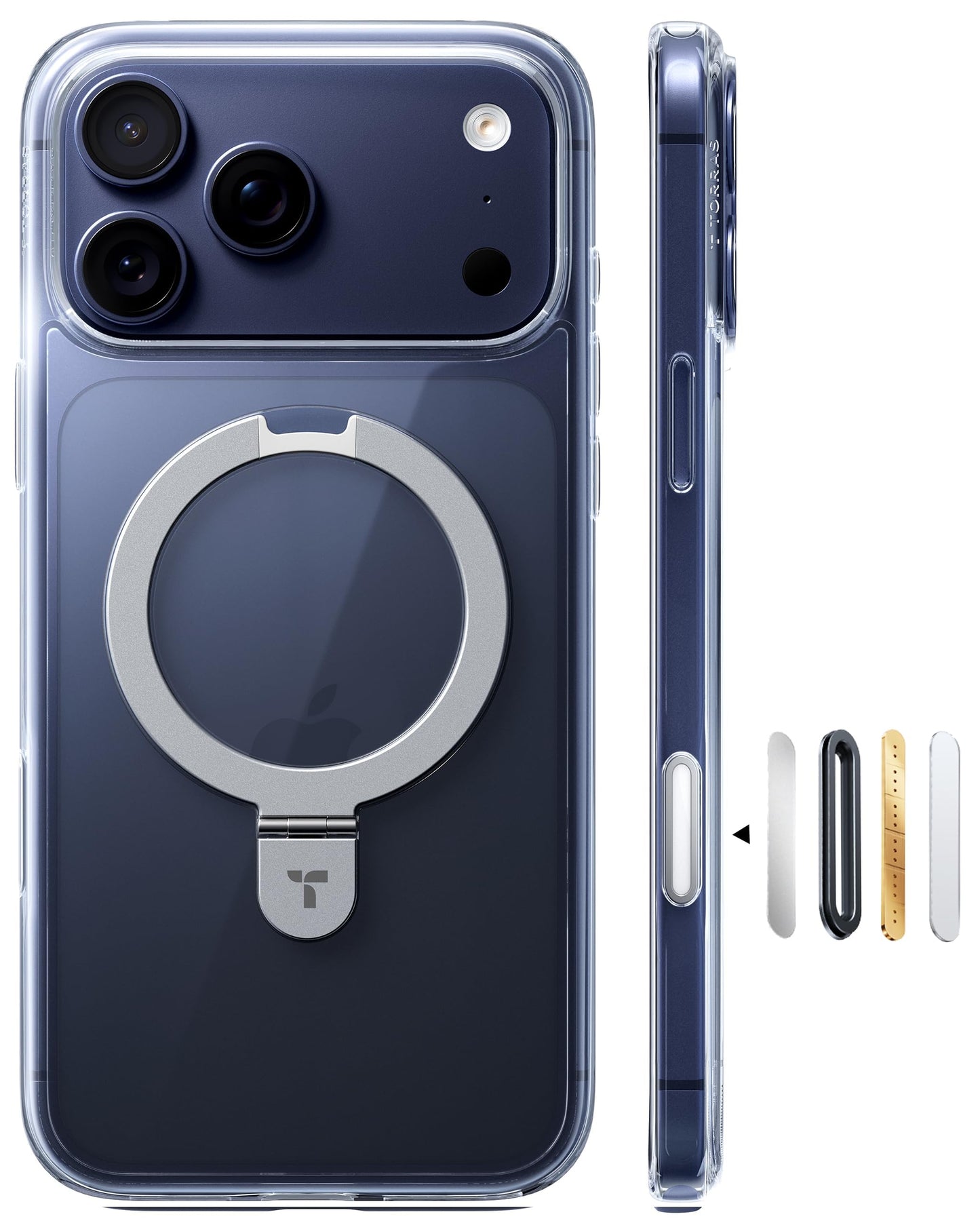 TORRAS Ostand for iPhone 17 Pro Case Clear Magnetic, Fit for MagSafe, 4X Military Drop Protection, Camera Control, Slim Phone Case for iPhone 17 Pro with Kickstand, Anti Yellowing Cover 6.3", Clear
