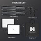 2-Pack LED Video Light Kit, NiceVeedi Studio Light, 2800-6500K Dimmable Photography Lighting Kit with Tripod Stand&Phone Holder, 73" Stream Light for Video Recording, Game Streaming, YouTube