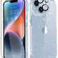 MIODIK Compatible with iPhone 14 Case with Screen Protector + Camera Lens Protector, [Non-Yellowing] Clear Glitter Phone Case, Protective Shockproof Women Cover for 6.1 Inch - Sparkle Clear