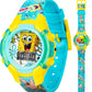 Nickelodeon Spongebob Squarepants Kids LCD Watch with LED Lights - Colorful Character Strap, Interactive Flashing Display, Comes in Collectible Tin Box