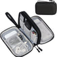 FYY Travel Cable Organizer Pouch Electronic Accessories Carry Case Portable Waterproof Double Layers All-in-One Storage Bag for Cord, Charger, Phone, Earphone Black