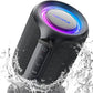 Bluetooth Speaker Wireless,IP67 Waterproof & Dustproof Portable Speaker with Lights,15W Loud Stereo Sound, 2500mAh Battery All Day Playtime, TWS Pairing, BT5.3, Home/Party/Outdoor/Beach (Black)