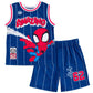 Marvel Boys' 2-Piece Basketball Jersey and Shorts Set Toddler to Big Kid | 2-Piece Coordinated Set, Breathable Mesh Fabric, Comfortable Elastic Waistband, Pull-On Style