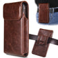 Holster for iPhone 17, 17 Pro, 16, 16 Pro, 15, 15 Pro, 14, 14 Pro, 13, 13 Pro, 12, Galaxy S26, S25, S24, Premium Leather Pouch with Belt Clip Phone Holster Belt Case, Coffee -M