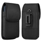 Holster for iPhone 17 16 15 14 13 12 11 Xs X XR/Pro Models, Cell Phone Belt Holder Case with Clip for Men, Heavy Duty Nylon Pouch (Fits Phone with Otterbox Cover on) Black