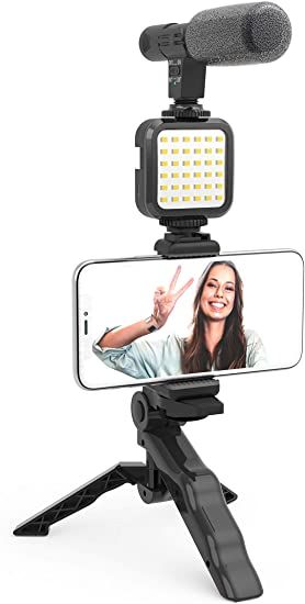 Smartphone Microphone Light Kit