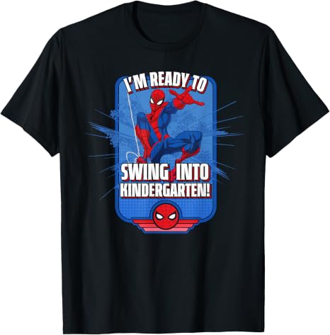 Marvel Spider-Man I'm Ready to Swing Into Kindergarten! T-Shirt