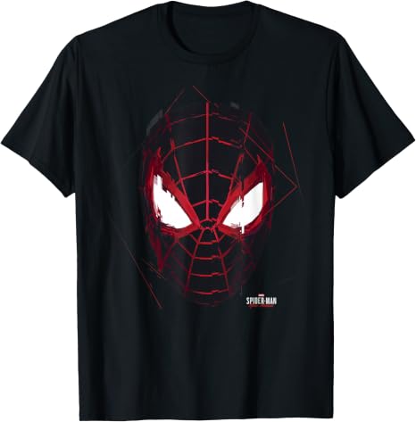Marvel Spider-Man: Miles Morales Glitch Mask T-Shirt Small