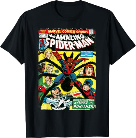 Marvel The Amazing Spider-Man Comic Book Cover T-Shirt