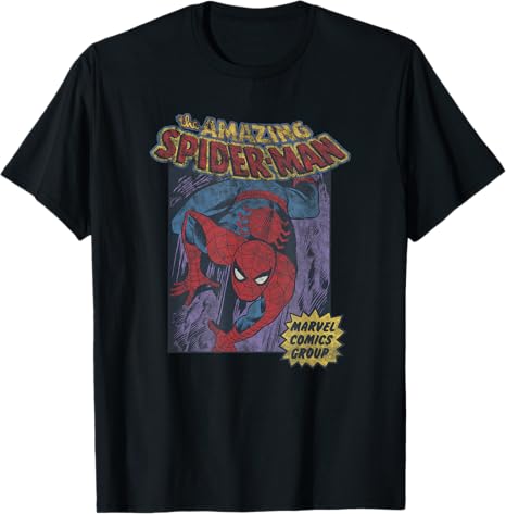 Marvel Spider-Man Classic Amazing Spider-Man Comic T-Shirt