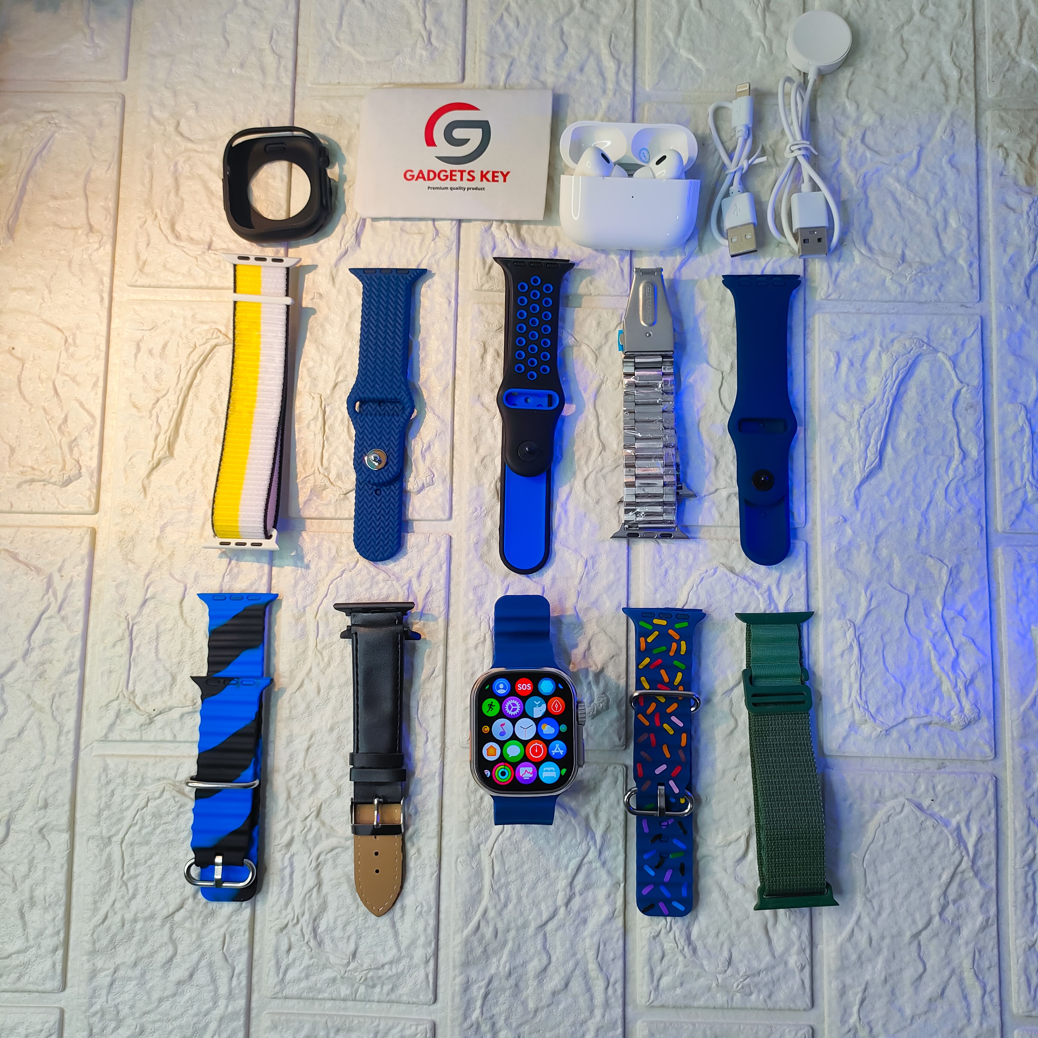 12 In 1 Series 8 Ultra 49 MM Smartwatch Combo