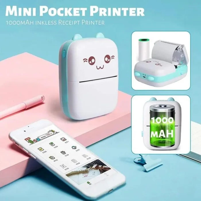 Mini Printer Portable Mini Bluetooth WiFi Printer