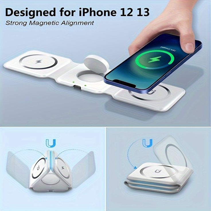 3 in 1 Travel Wirless Magnetic Charger