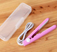 Women's & Girl's Mini Pink Plastic Hair Straightener and Curler for Hair Styling and Hair Straightning