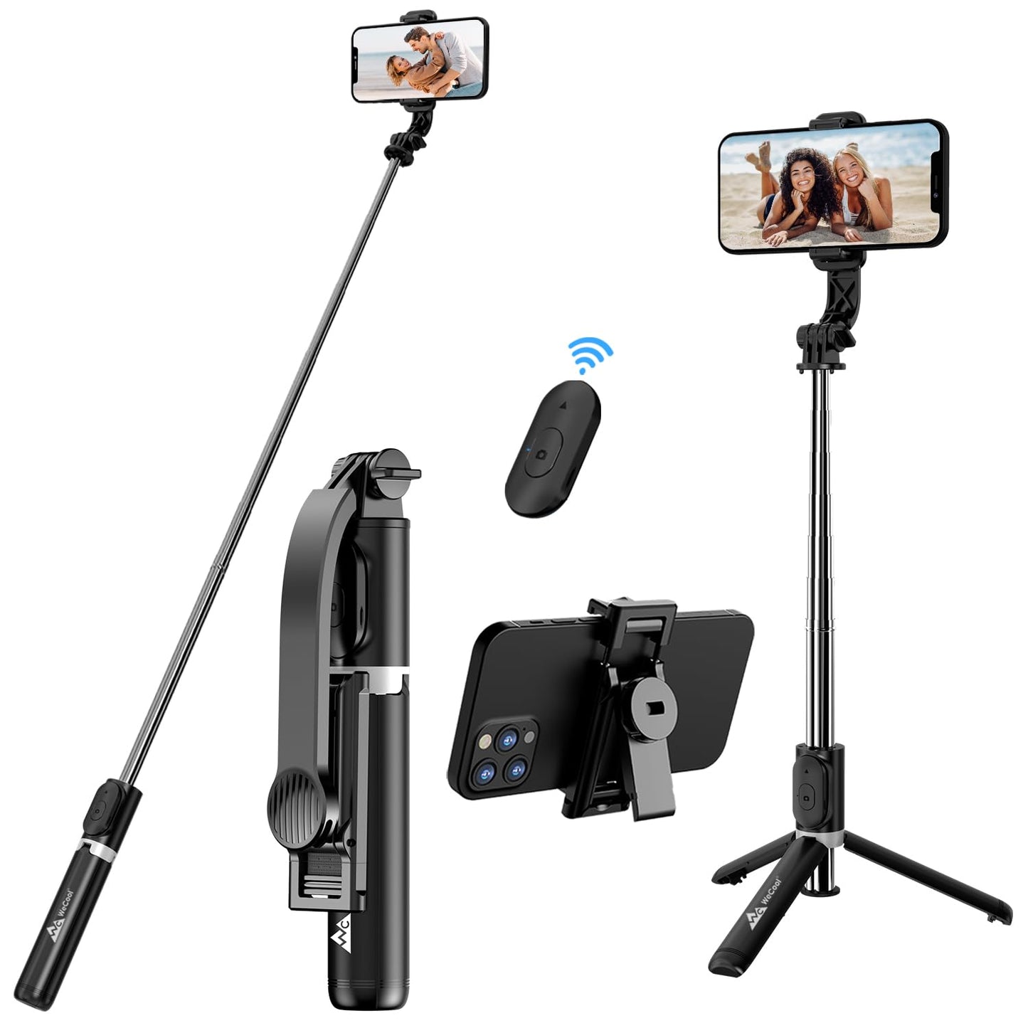 Bluetooth Extedable Selfie Stick with Wireless Remote