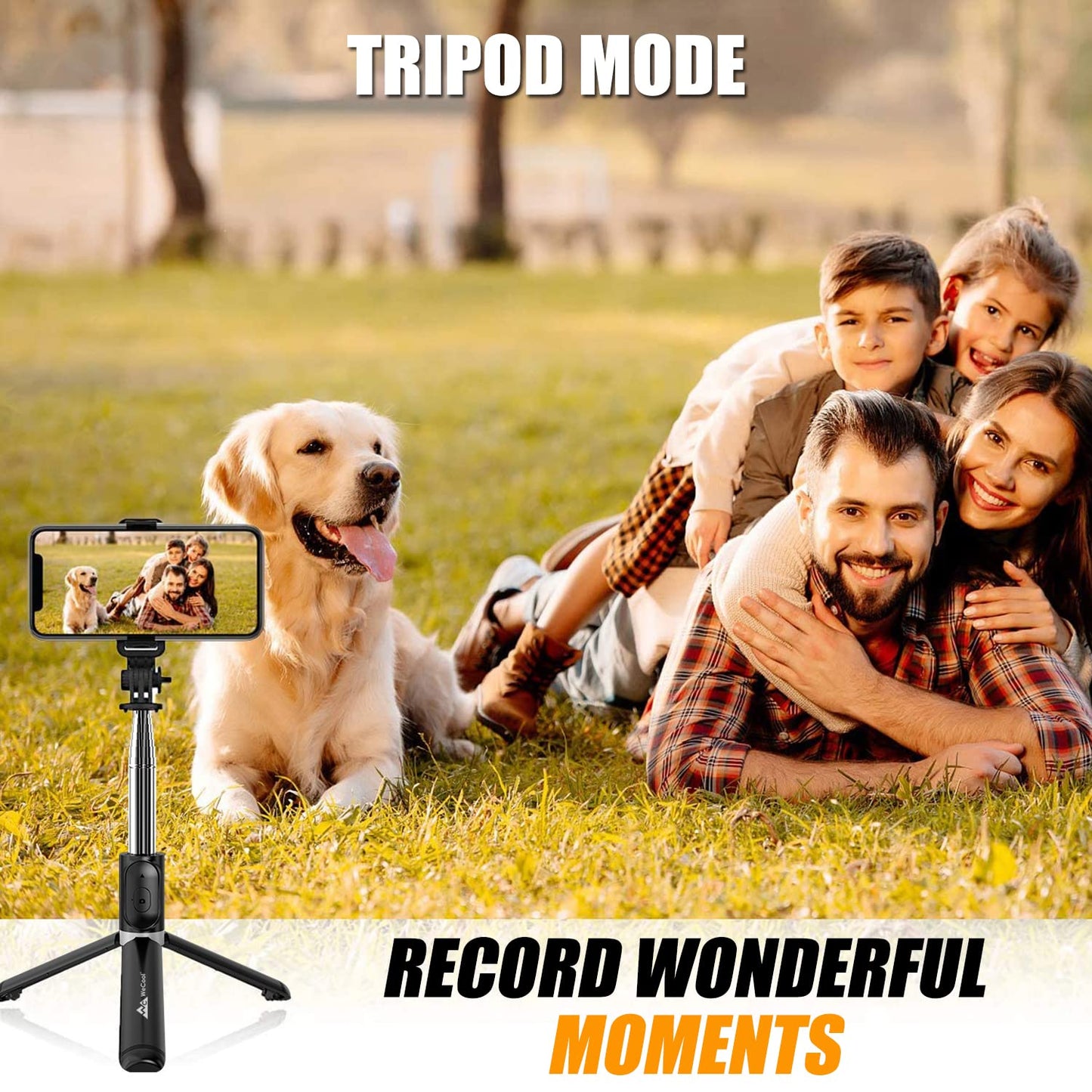 Bluetooth Extedable Selfie Stick with Wireless Remote