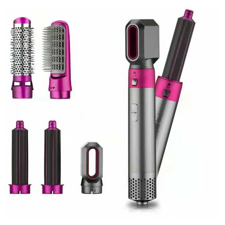 5 in 1 One Step Hair Dryer with Hair Straightening Brush and Curler